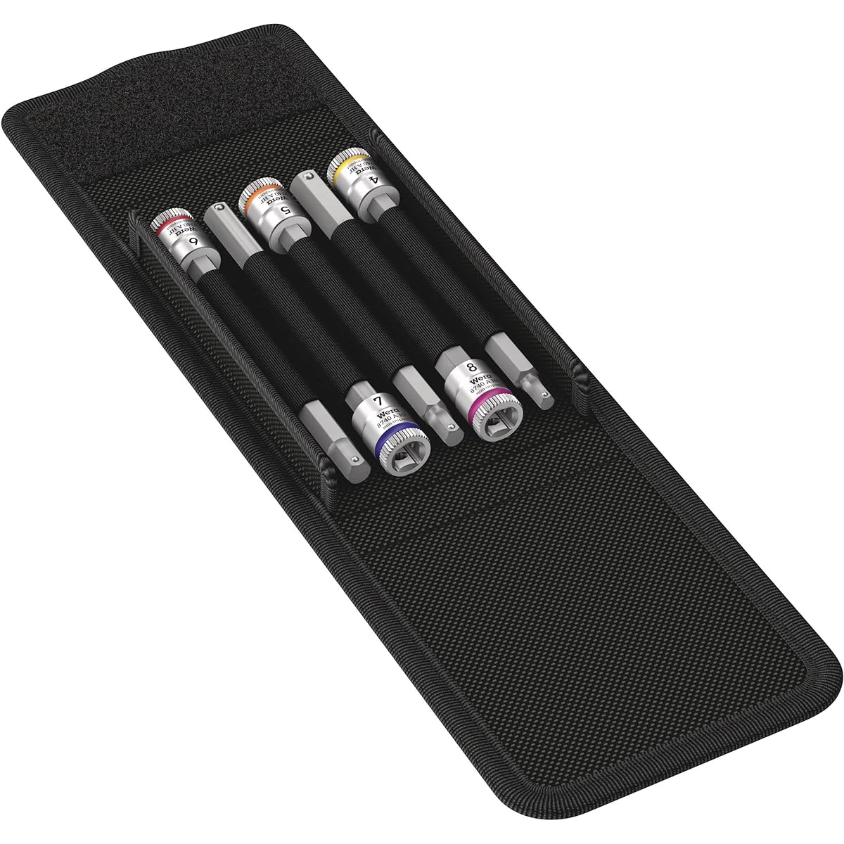 Wera 05003345001 | Hex Bit Socket 8740 A HF 1 1/4" Holding Function 5 Piece Set [Regular Japanese Import Product]