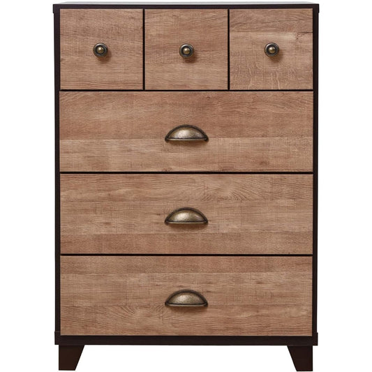 Okawa Furniture Abilite Made in Japan Chest Antique Living Series Width 57 Brown EN-0061