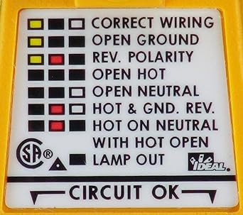 IDEAL Industries Inc. 61-051 E-Z CHECK PLUS GFCI Circuit Tester high durable yellow