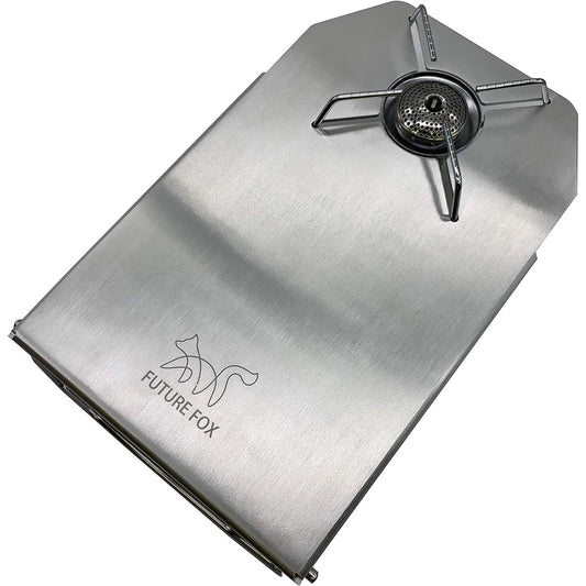 FUTURE FOX SOTO ST310 Single Burner Stainless Steel Heat Shield Table [Outdoor Brand from Minami Shinshu] (Silver)