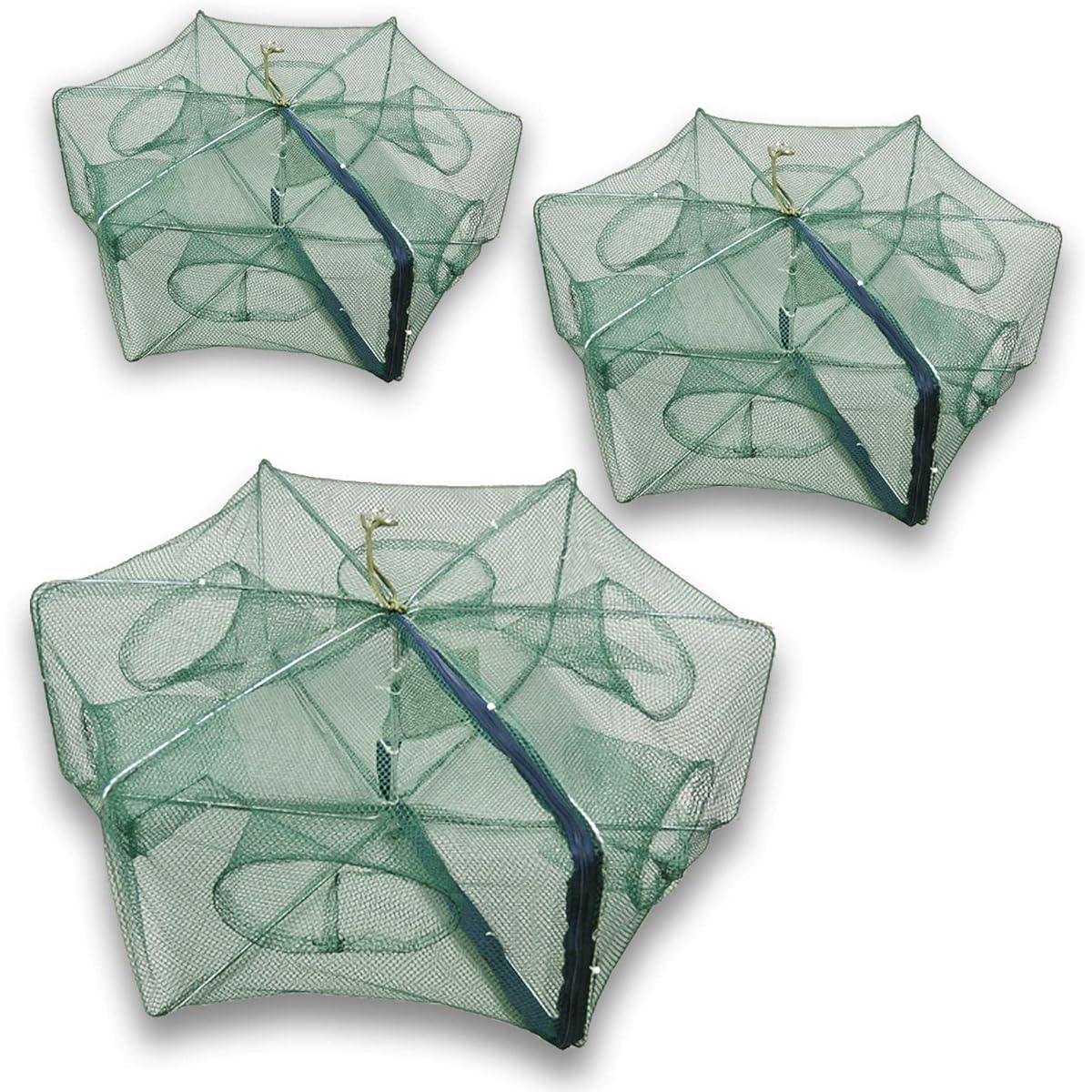 sanmaao Fishing Gear Fishing Net Folding Device Baku Fishing Shrimp Crab Small Fish Big Catch Compact