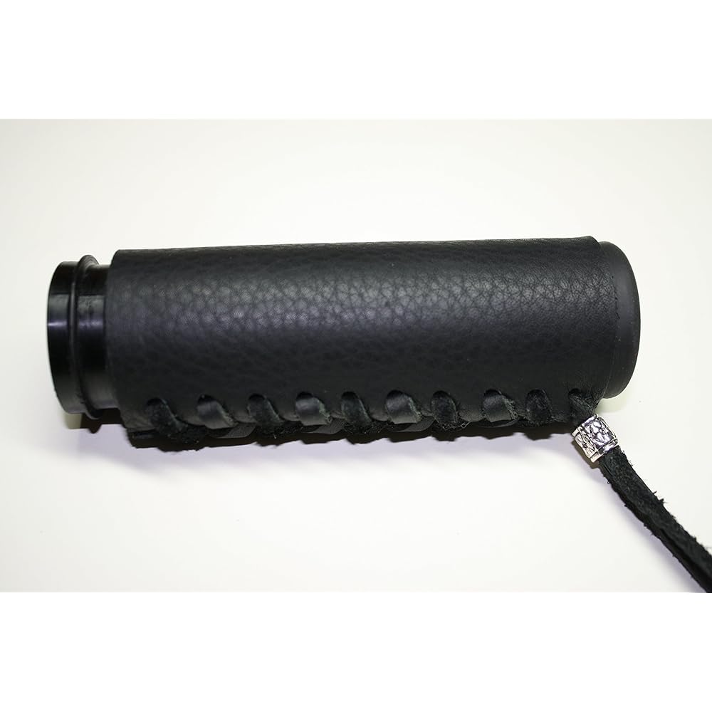 Grip cover for motorcycle high durable black leather