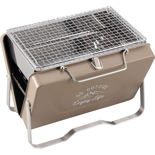 CAPTAIN STAG Barbecue Stove Grill V Type Tabletop Grill Khaki Monte UG-66/UG-2041