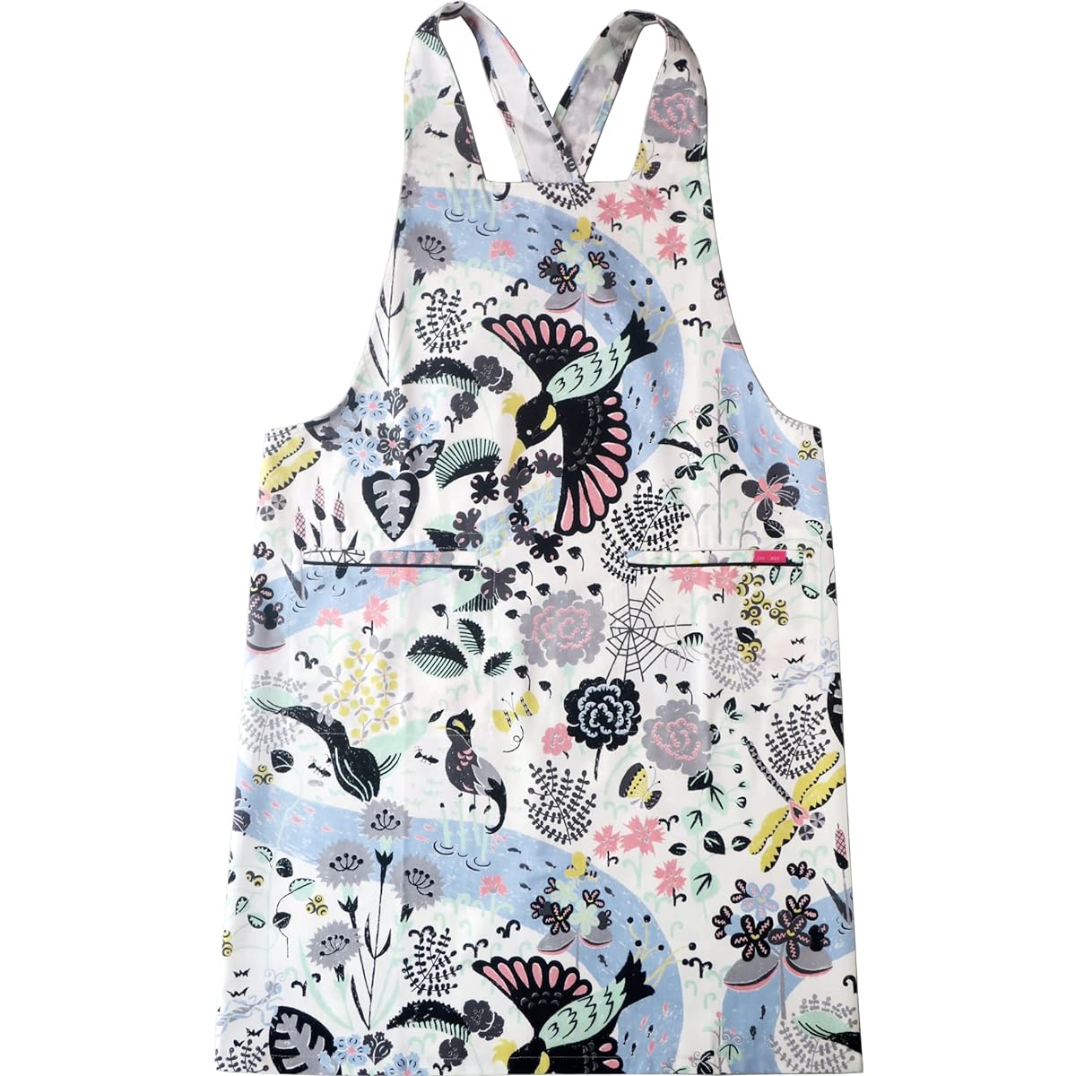 [isso ecco] Isso Ecco Apron Back Cross Birds Eye Free Size Made in Japan Cover