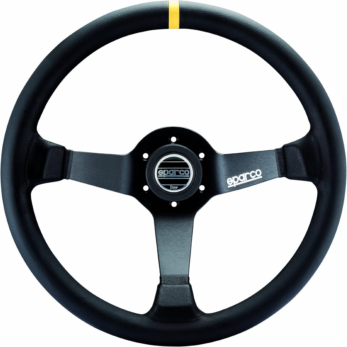 [Sparco] R345 Leather Black350mm/D63 015R345MLN