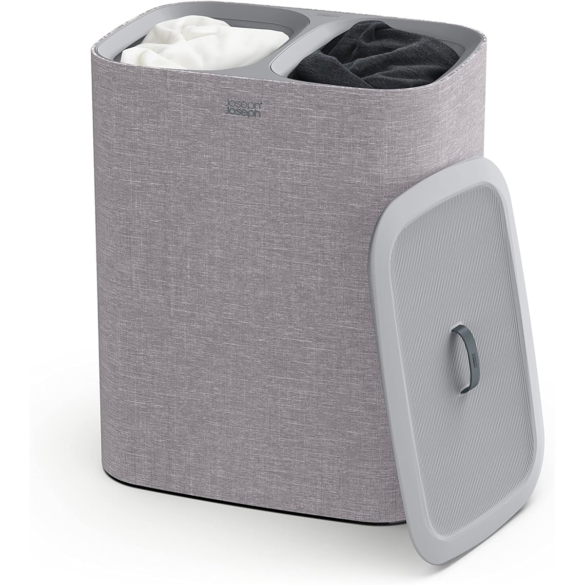 Joseph Joseph Tota Laundry Separation Basket 90 Liters with Lid, 2 Laundry Bags with Handles (Removable) - Gray [Genuine Product] 50003