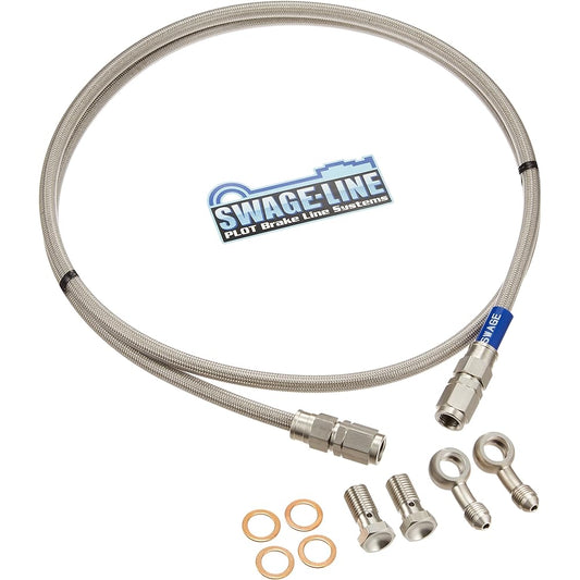 SWAGE LINE Clutch Hose Kit Stainless Steel Clear Hose CB1300SF 03-09 No ABS STC133
