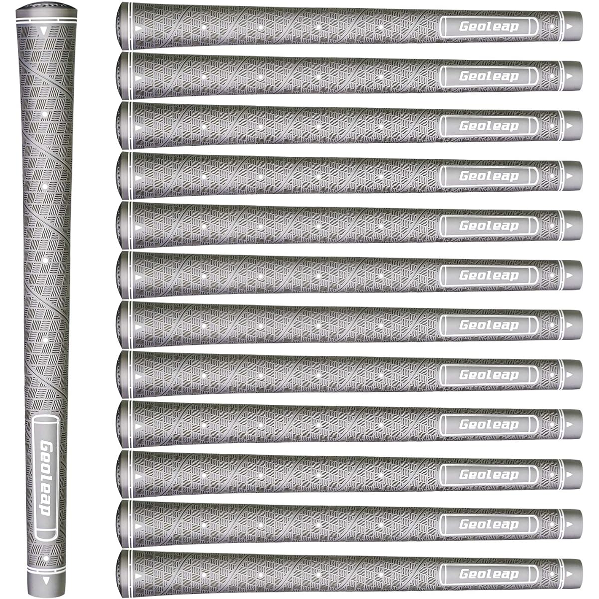 Geoleap Glory-M Golf Grips Set of 13, Memory Points to Assist Hand Placement, Anti-Slip, Golf Club Grips, Standard/Medium Size, 5 Color Options
