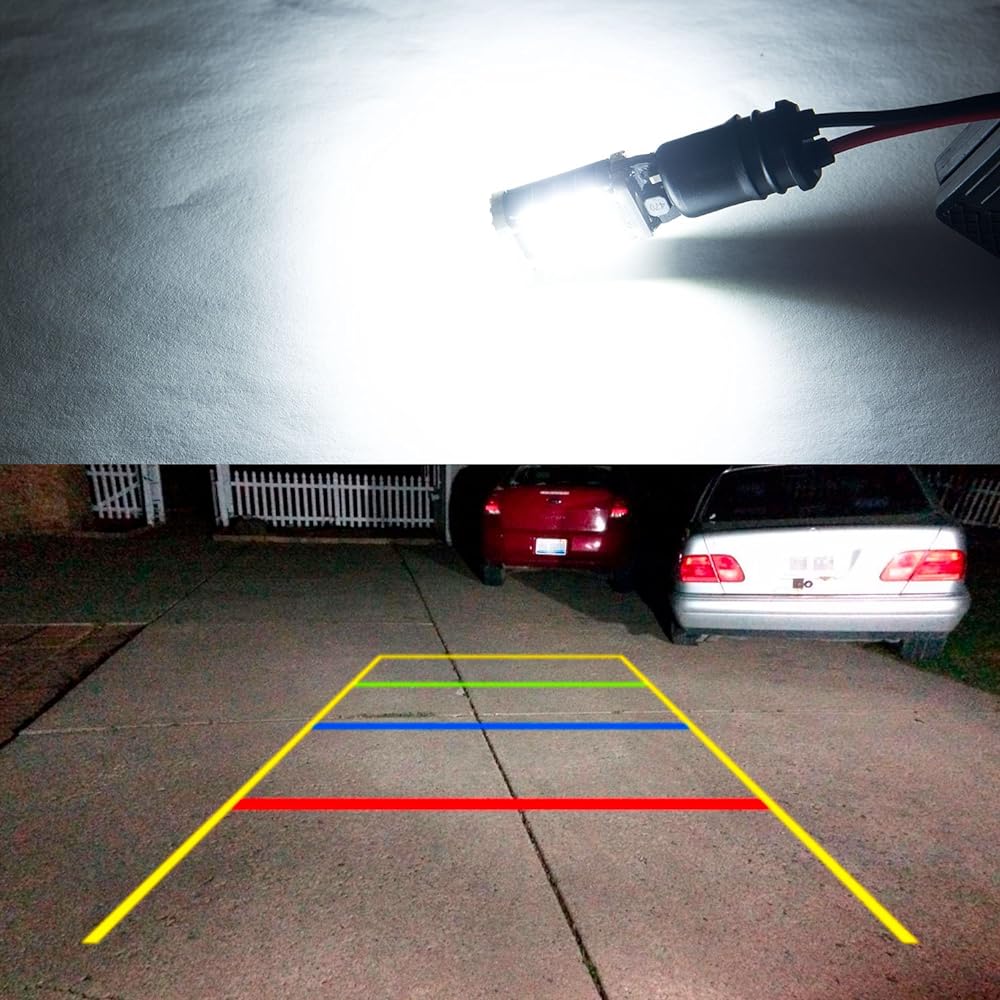 Rayhoo 1000 Lumen Very bright 921 912 LED backup bulb CANBUS Error free T15 906 W16W Socket 45 AK-4014 Chipset, Backup Reverse Light Only Xenon White 6000K 2 pieces