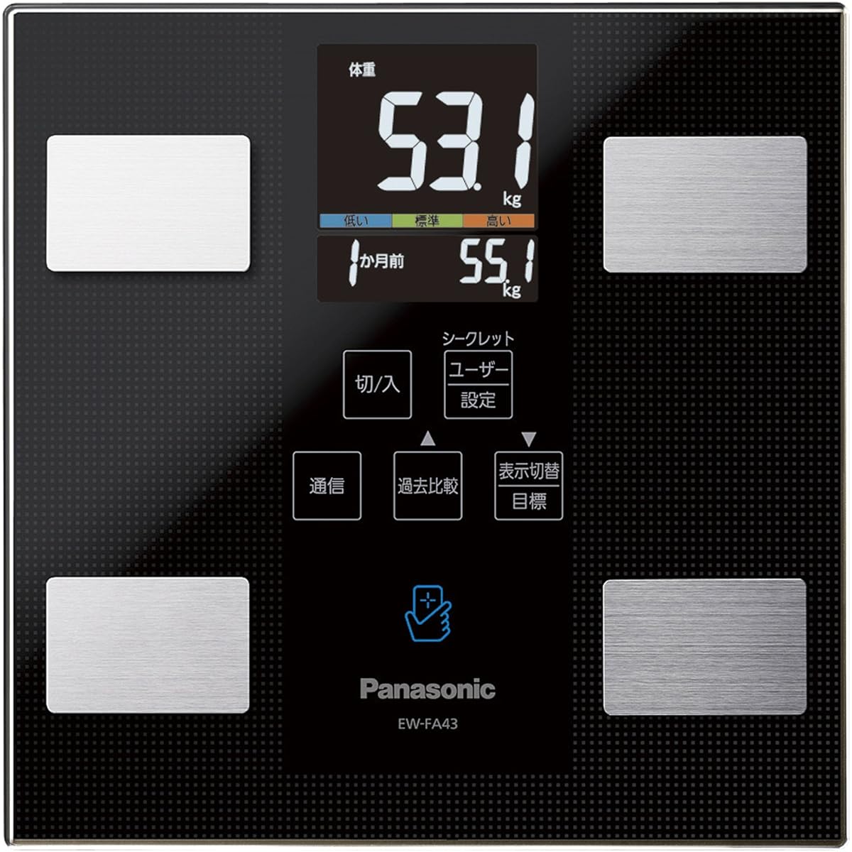 Panasonic Weight/Body Composition Meter Smartphone Compatible Black EW-FA43-K