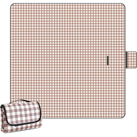 KR KITCHENRAKU Leisure Sheet, Thick, Large Picnic Sheet, Compact, Lightweight, Waterproof, Plaid Pattern, Foldable, Popular Dishes, Moisture-proof Sheet, Waterproof Sheet, Outdoor, Lightweight, For Excursions, Sports Festivals, Cherry Blossom Viewing, Be