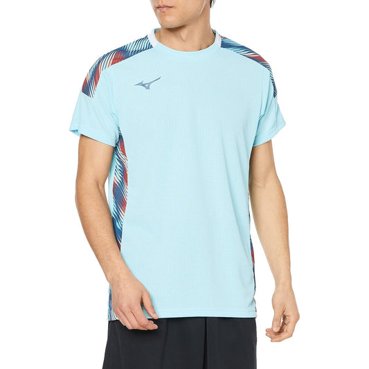 [Mizuno] Tennis Wear Dry Aeroflow Game Shirt Short Sleeve Highly Ventilated Easy to Move 62JAA001