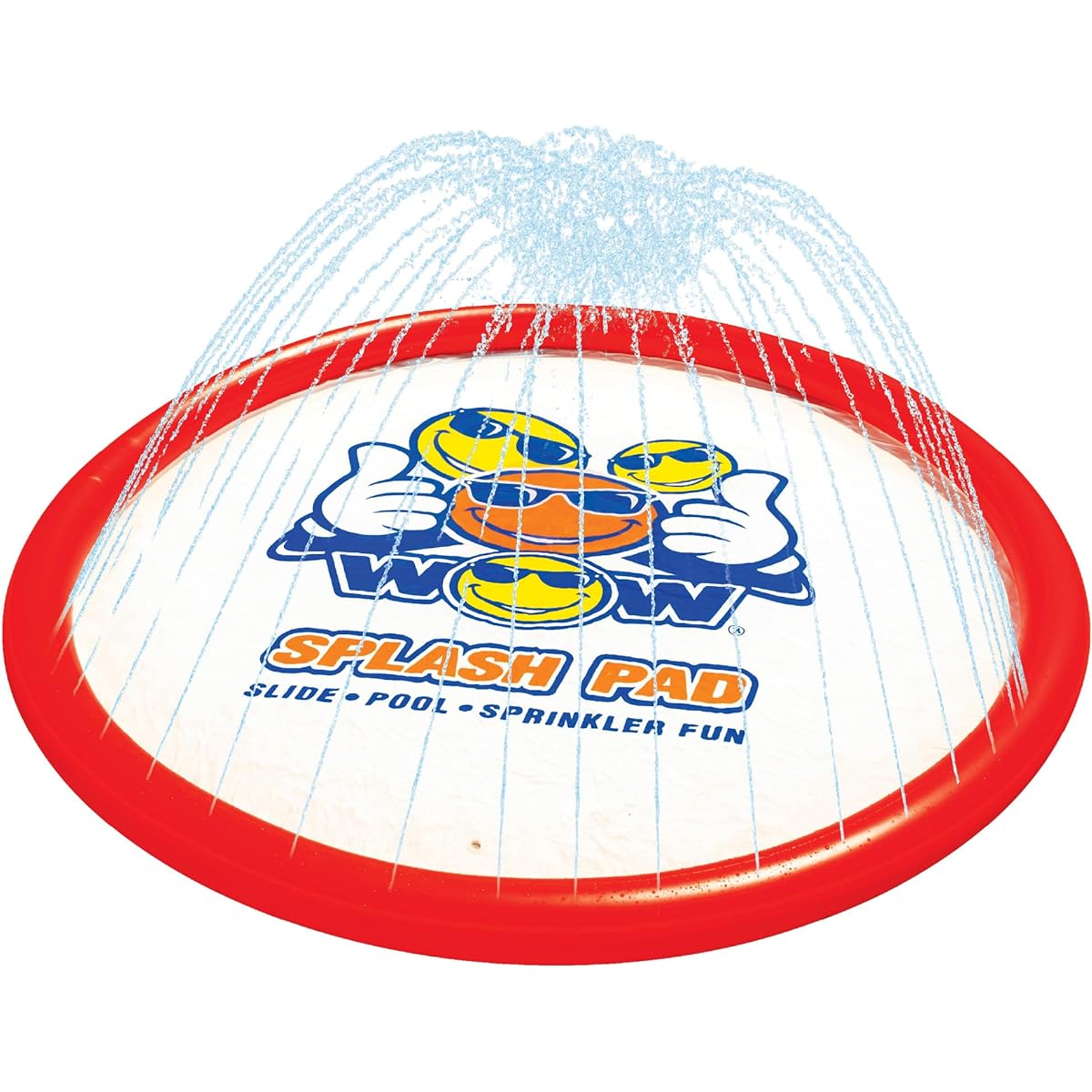 WOW Sports Giant Super Splash Pad 12' Diameter Inflatable Splash Pad with Sprinklers | 21-2050