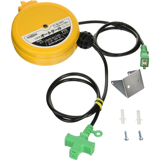Nichido Nichido Kogyo Nichido Automatic Reel Auto Reel 100V 2 cores x 5m AL-053 (1.25X2 thin)