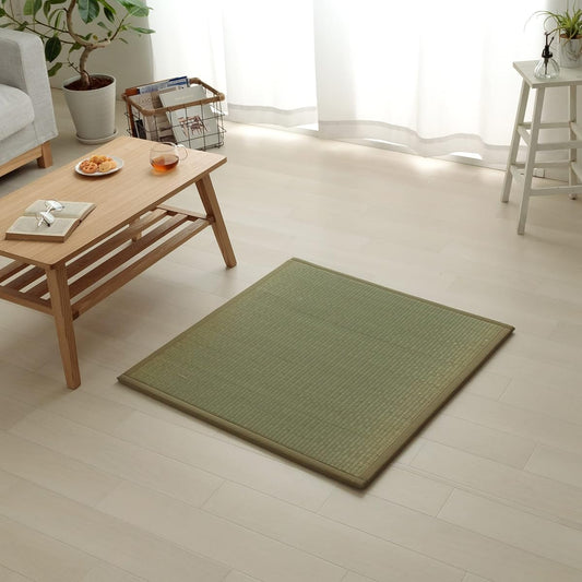 Ikehiko Rug, Standing Tatami, Igusa, Single Item, Anti-Mite, U Tatami, Green, Approx. 82 x 82 x 1.8 cm, Made in Japan, Japanese, Modern, Lightweight, Easy, Suppresses Mite Growth #1111530010201