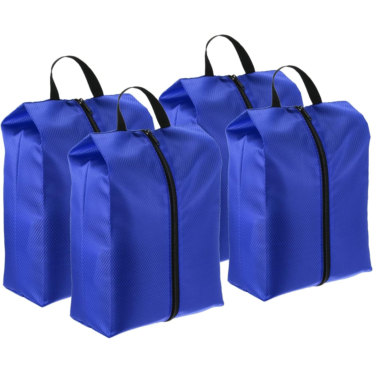 PATIKIL Travel Shoe Bag, 4 Pieces Portable Nylon Shoe Bag with Zipper, Waterproof Shoe Storage Organizer for Travel Outdoor, Blue