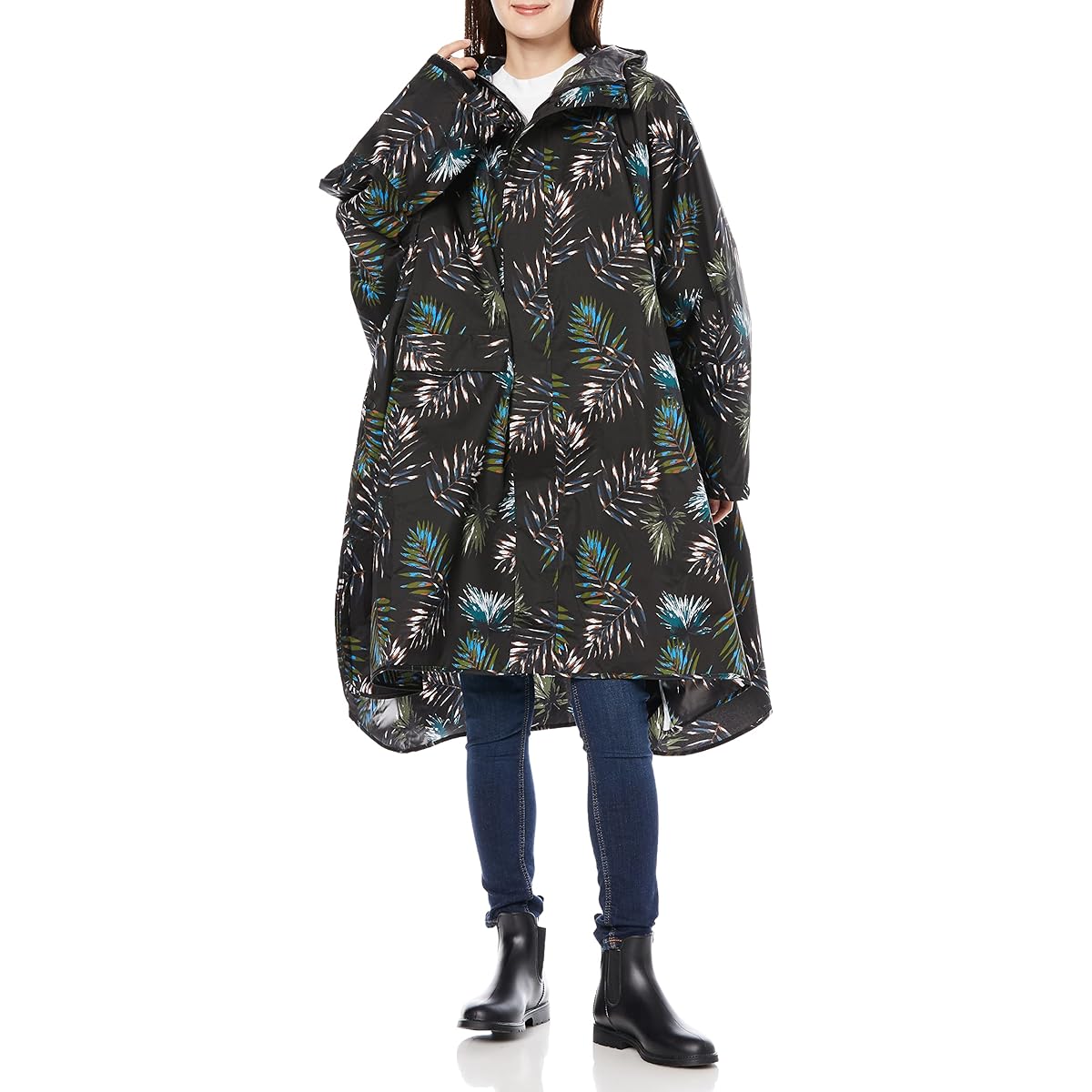 KiU Rainwear New Standard Rain Poncho Palm Men's Women's Storage Bag Included K163-263 FREE