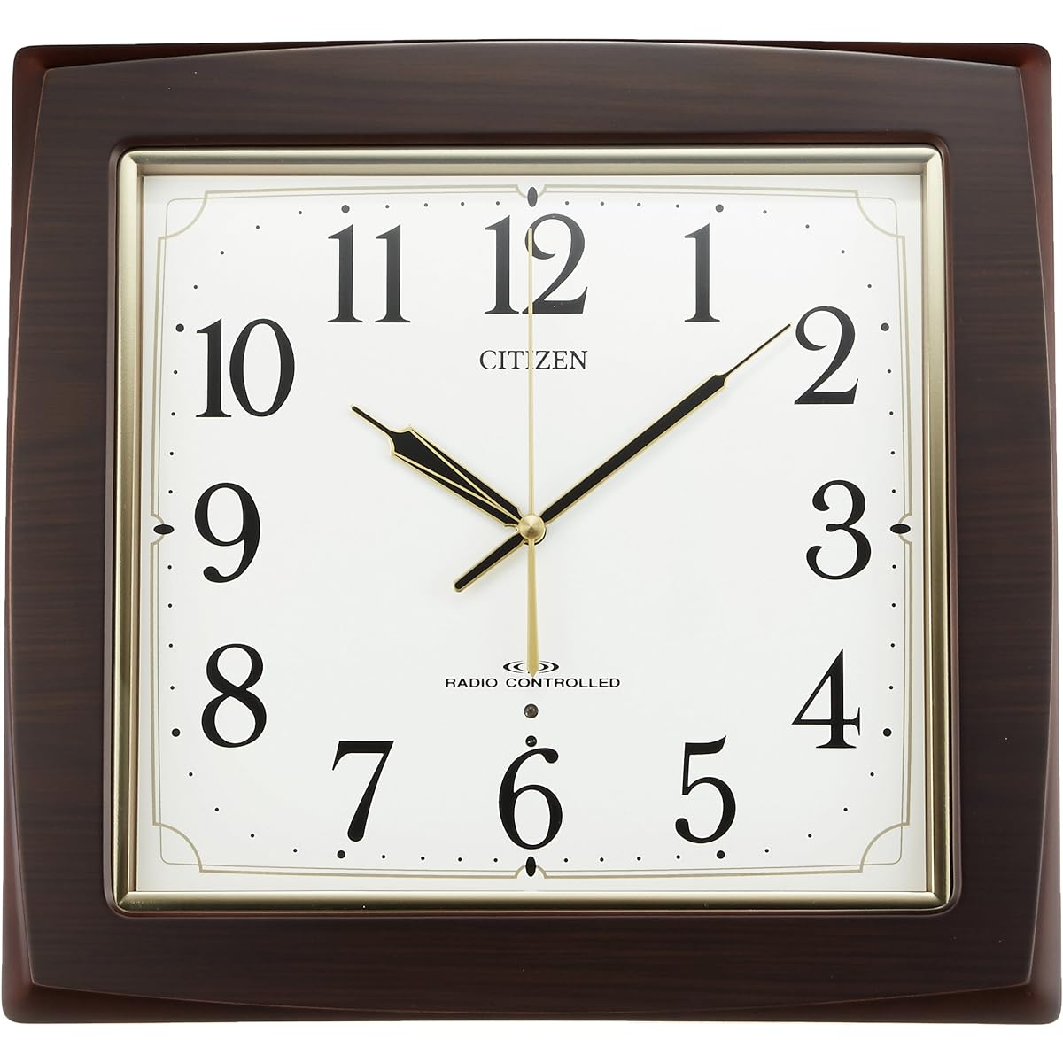 RHYTHM Citizen Wall Clock Radio Clock Continuous Second Hand Brown CITIZEN Nemurina Asuka 8MY455-006