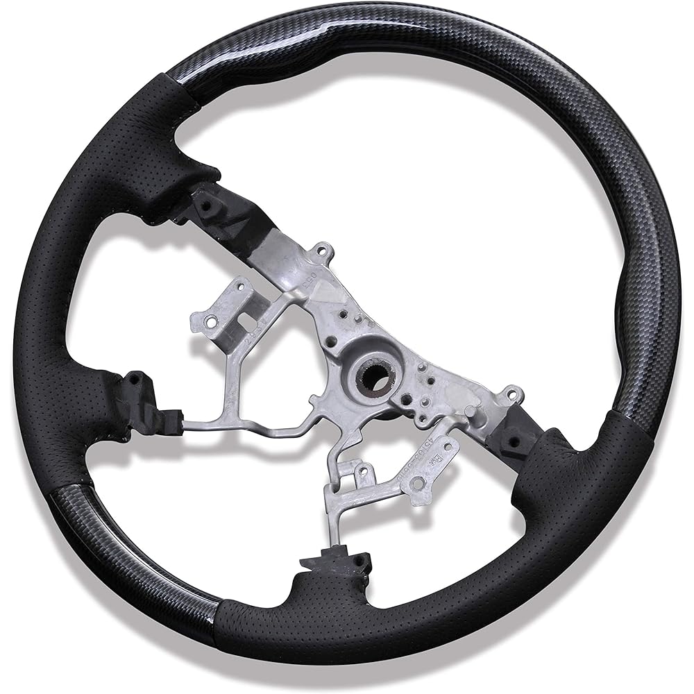 Car Dress-up Steering Hiace 200 Series 1-3 Type Normal Type Genuine Replacement Handle Wood Style Panel Luxury Punching Leather (Carbon Style)