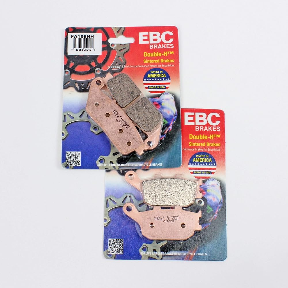 Front and rear EBC HH brake pads -2 pairs -FA196HH x 1, FA174HH x 1.