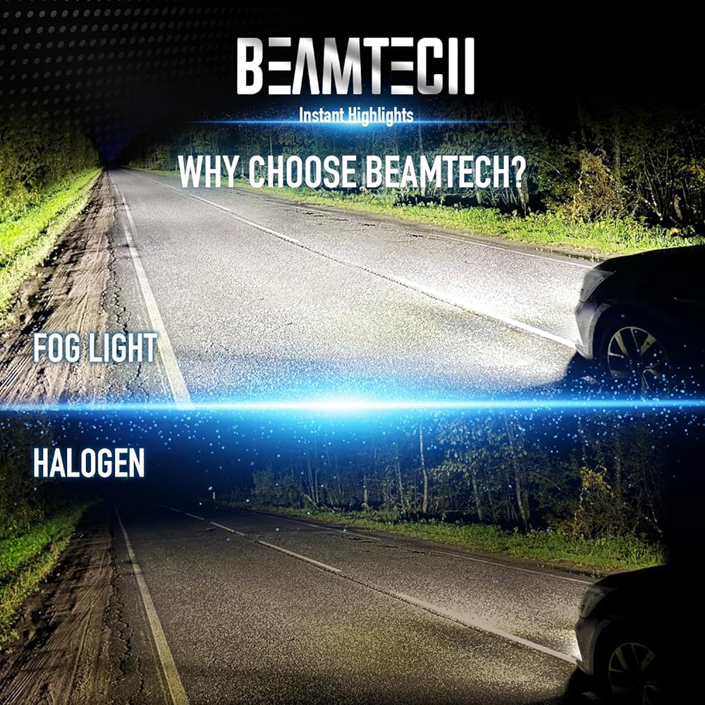 BEAMTECH LED LED Headlight Light bulb 6500K 8000 Lumen Very bright COB LED chip conversion kit kissenon white H13 (9008 HI/LO) Pink S2-COB-H13