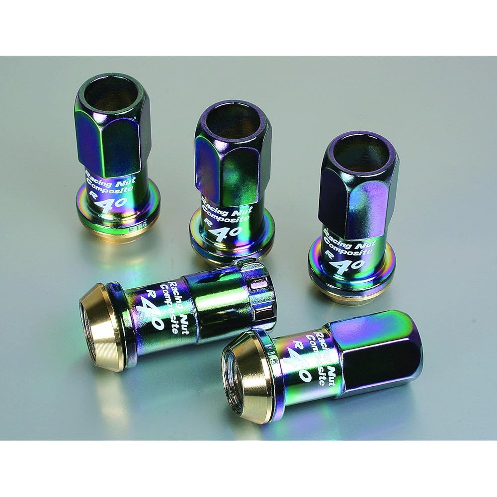 KYO-EI [Kyoei Sangyo] Racing Composite R40 [M12×P1.5] Lock&Nut Neo Black [Quantity: 20P] [Product Number] RC-11N