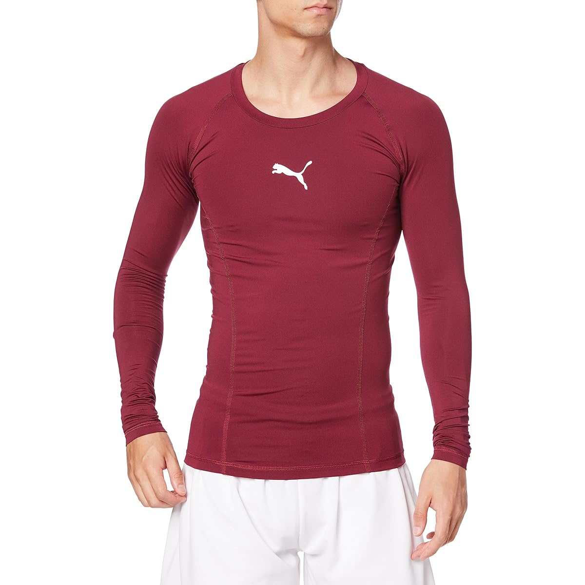 [PUMA] Soccer Compression Inner Moisture Absorbent Quick Drying LIGA BASELAYER Crew Neck LS Shirt 658223 Men's