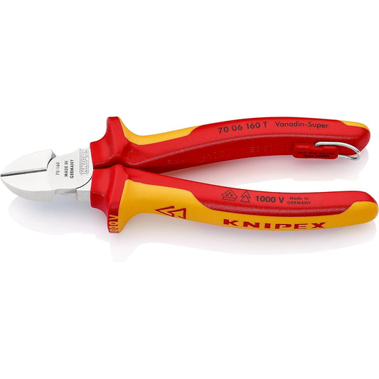 KNIPEX Nipper KNIPEX 7006-160TBK Insulated Diagonal Nipper Fall Prevention (BK) 7006-160TBK