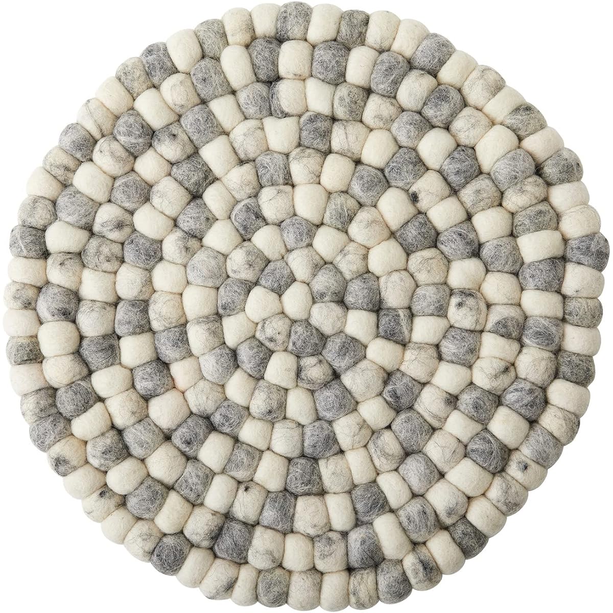 Chair mat Chair pad Chair cushion | b2c marble felt dot chair seat (light gray)