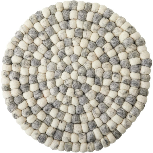 Chair mat Chair pad Chair cushion | b2c marble felt dot chair seat (light gray)