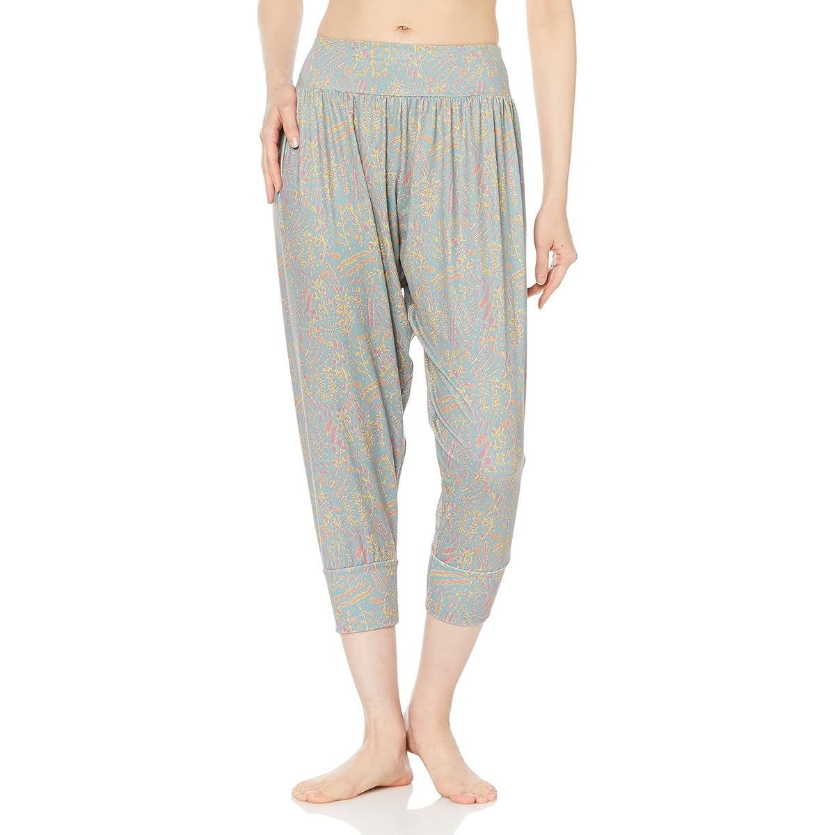 [Atsugi] Yoga Pants [Clear Beauty Active] Yoga Easy Pants Garden Plant Pattern Sarouel Pants 49301PS Women's