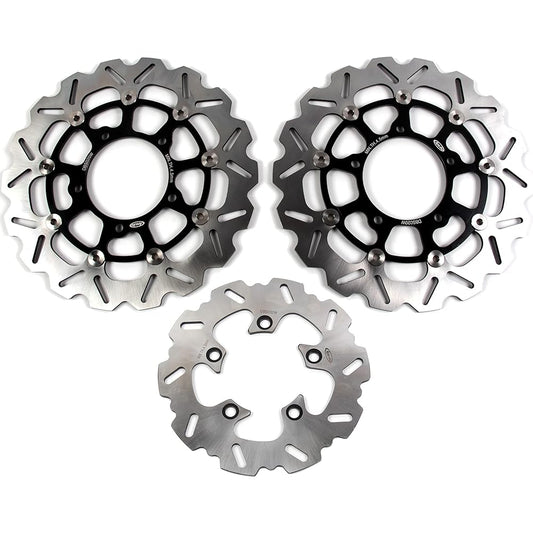 Arashi Front and Rear Brake Disc Rotor for Suzuki GSXR1000 GSX-R1000 GSXR 1000 2005-2008 K5 K6 K7 K8 Motorcycle Replacement Accessories Black