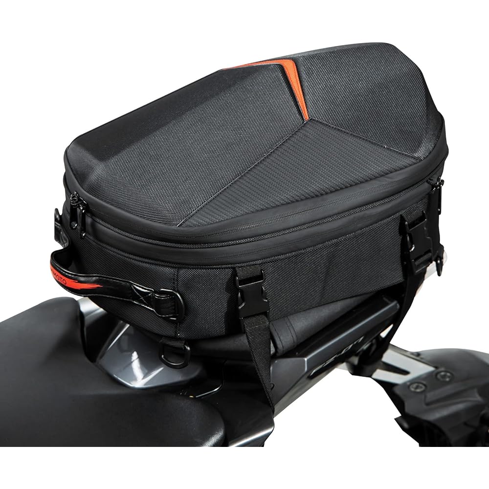 KEMIMOTO Bike Seat Bag 20-30L Seat Bag Bike Bag Hard Shell Bag Waterproof Large Capacity Expandable Function Easy to Install Rear Bag Motorcycle Bag Yzf250 Adv CB250R CB125R CB400SF Rebel 250 General Purpose Bag