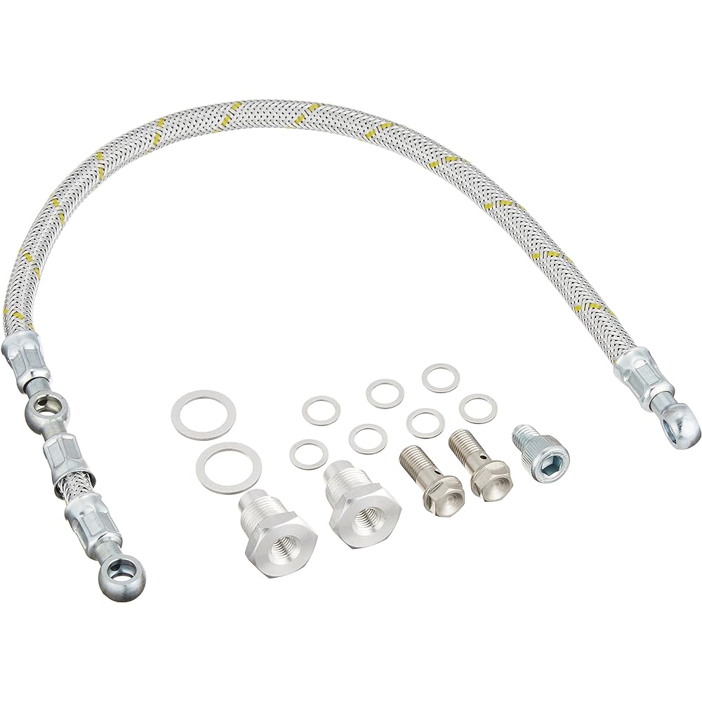 Daytona KEDO Motorcycle Twin Oil Line SR400/500 (78-21) Lace Mesh Hose 93266