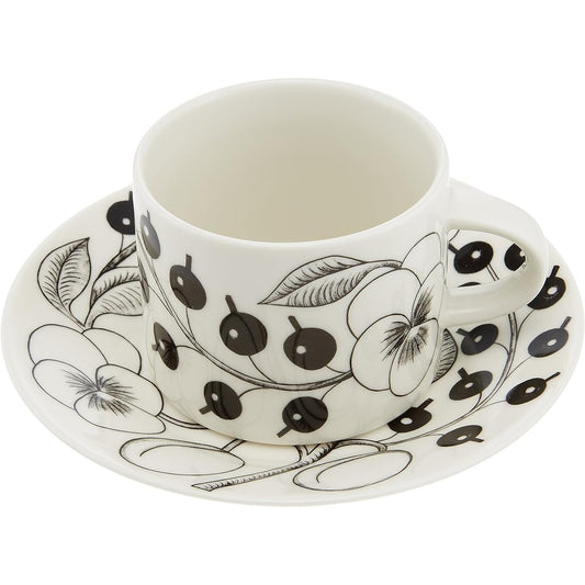 ARABIA Arabia Paratissi Black Tea Cup and Saucer 0.28L [Parallel Import]