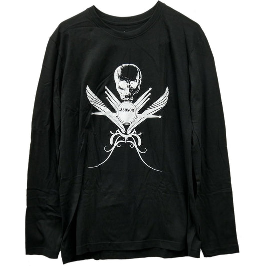 SONOR Accessories Long Sleeve T-shirt (Long Sleeve) Skull Design Logo L Size SN-Z9194L [Domestic Genuine Product]