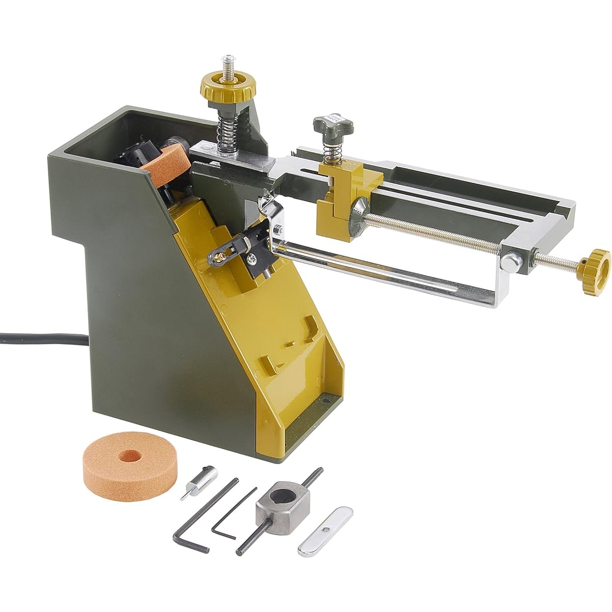 PROXXON Drill Sharpener Sharpens the ideal cone angle of the drill No.21200
