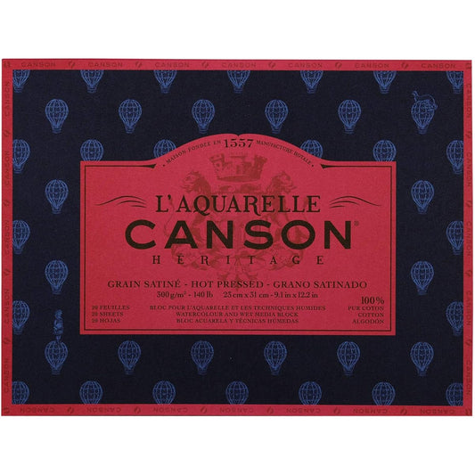 Maruman Watercolor Paper Canson Heritage Block Extra Fine 23x31mm 20 Sheets 100720007