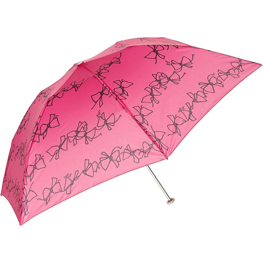 [Jill Stuart] AURORA JI-17721-21 Ribbon Pattern Lightweight Carbon Folding Umbrella for Women