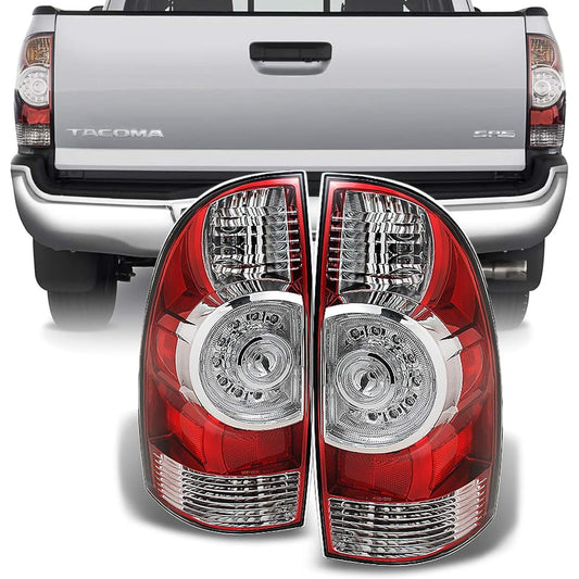 2005-2015 Toyotata Komapic Up Red Clear Tail Light Brake Lamp Replacement Pair left and right