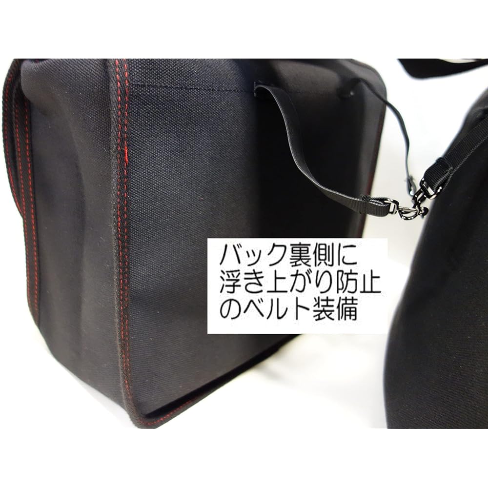 Army bag ■US ARMY side bag (army saddle bag) black/red stitch ARMY (BK)