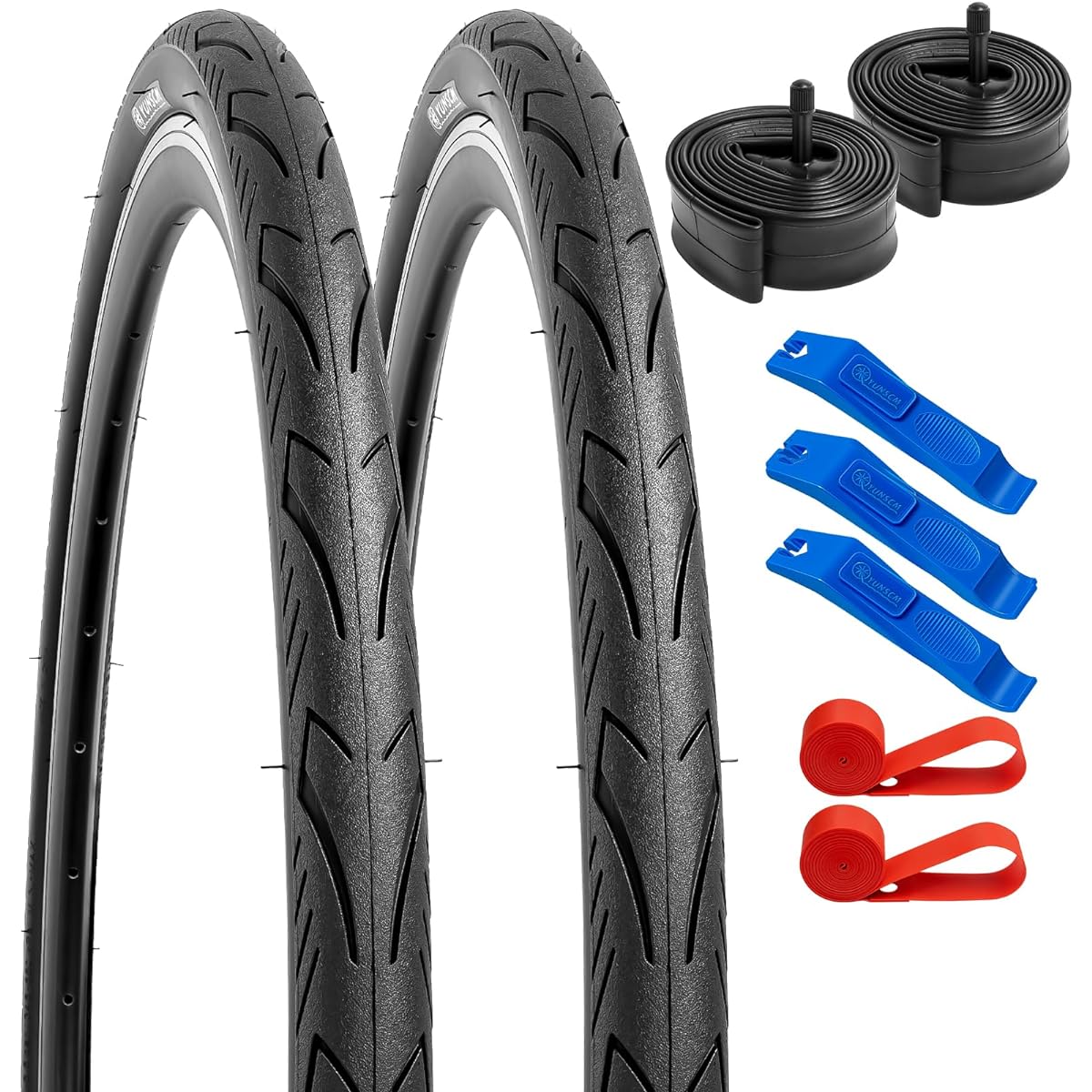 Set of 2, 26x1.5 Tire, 26x1.5 40-559 Bicycle Tire Nylon Puncture Prevention + Tube American Style Valve 32mm + Rim Tape + Tire Lever, Electric Assist Bicycle Tire 26x1.5, Mountain Bike Tire 26x1.5, Cross Bike Tire 26x1. 5,W3107