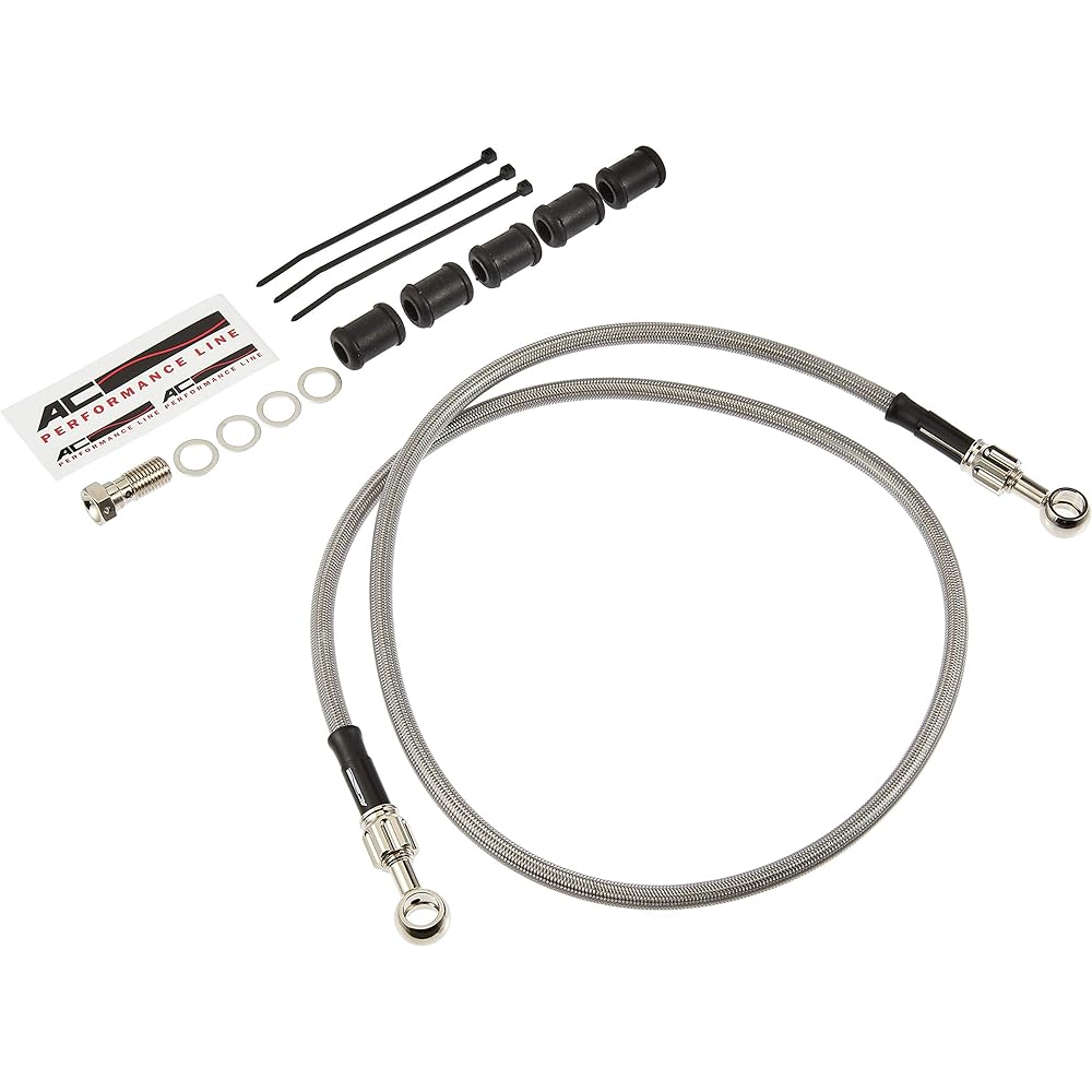 AC Performance Line (AC-PERFORMANCELINE) Stainless Steel Mesh Brake Hose Aluminum Black/Gold (Front) N MAX (ABS) 16 32231600