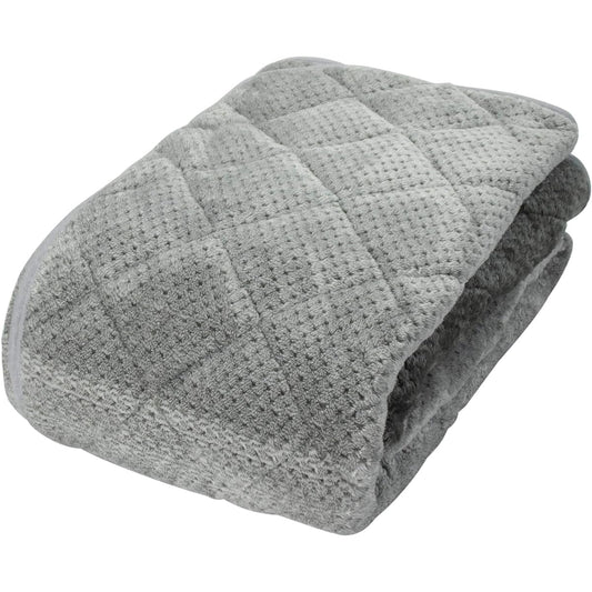 nishikawa [Nishikawa] Warm mattress pad, double, moisture absorbing, heat generating, antibacterial and deodorizing, heat with, gradation border, gray CM29592075GR