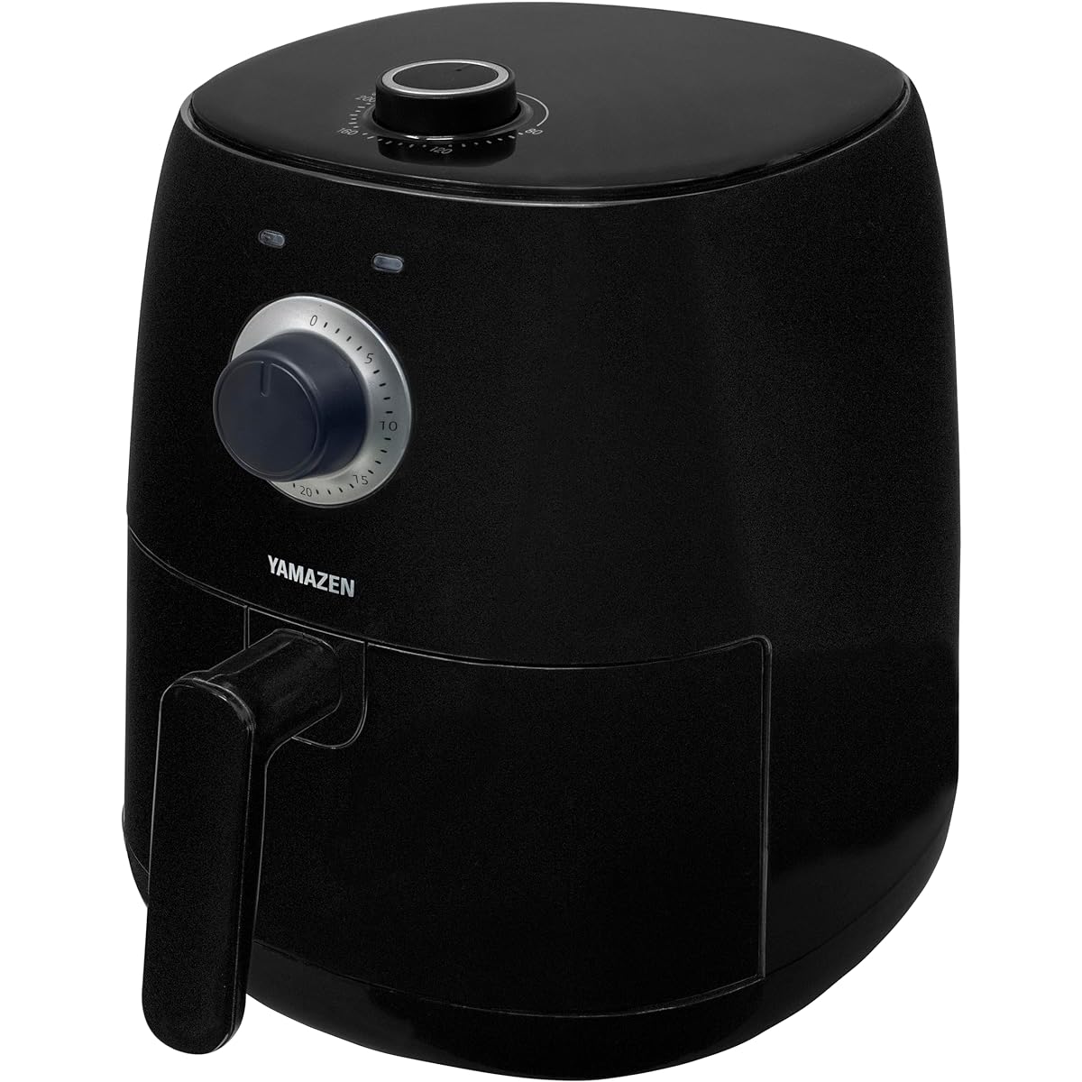 [Yamazen] Air Fryer 2.2L Electric Fryer Dishwasher Safe for 1 to 3 People No Oil Air Fryer "Healthy Cooking without Oil" Tabletop Recipe Book Included Black YAF-C120(B)