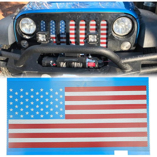 bolaxin Steel Front Grill Mesh Insert for Jeep Wrangler JK 2007 – 2017