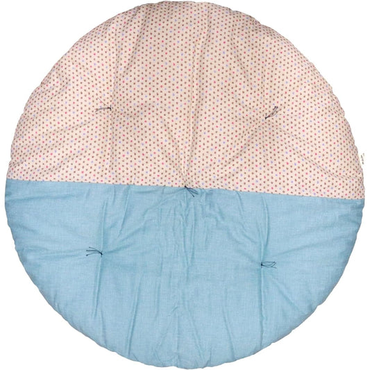 Takaoka rice cracker cushion, diameter 100cm, two-tone color, three-color hail x Kinuta celadon