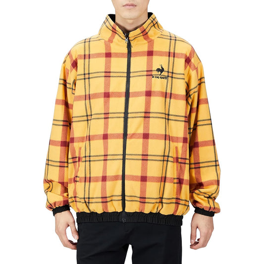 [Le Coq Sportif] Fleece Reversible Check Boa Thermal Training Gym Walking