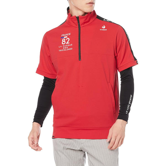 [Le Coq Sportif] 22 Fall/Winter Model Golf Cut and Sew [CORE] Sweat Absorbent Quick Drying Stretch UPF15 Half Zip Men's