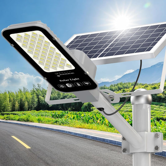 BNT Solar Street Light, 150W, Solar Light, Street Light, Outdoor, Stylish, Light/Dark Sensor, Automatic Night Light, Brightness Adjustment, Timer Function, IP67 Waterproof, Outdoor Light, Outdoor, Solar, Construction Light, Suitable for Gardens, Parking